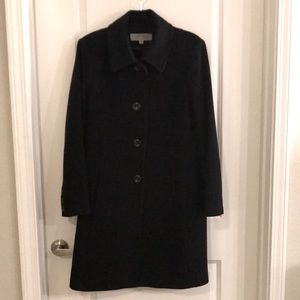 EUC Anne Klein black wool/cashmere dress coat